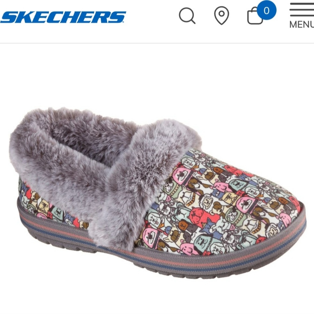 Bobs sketchers slippers dog print